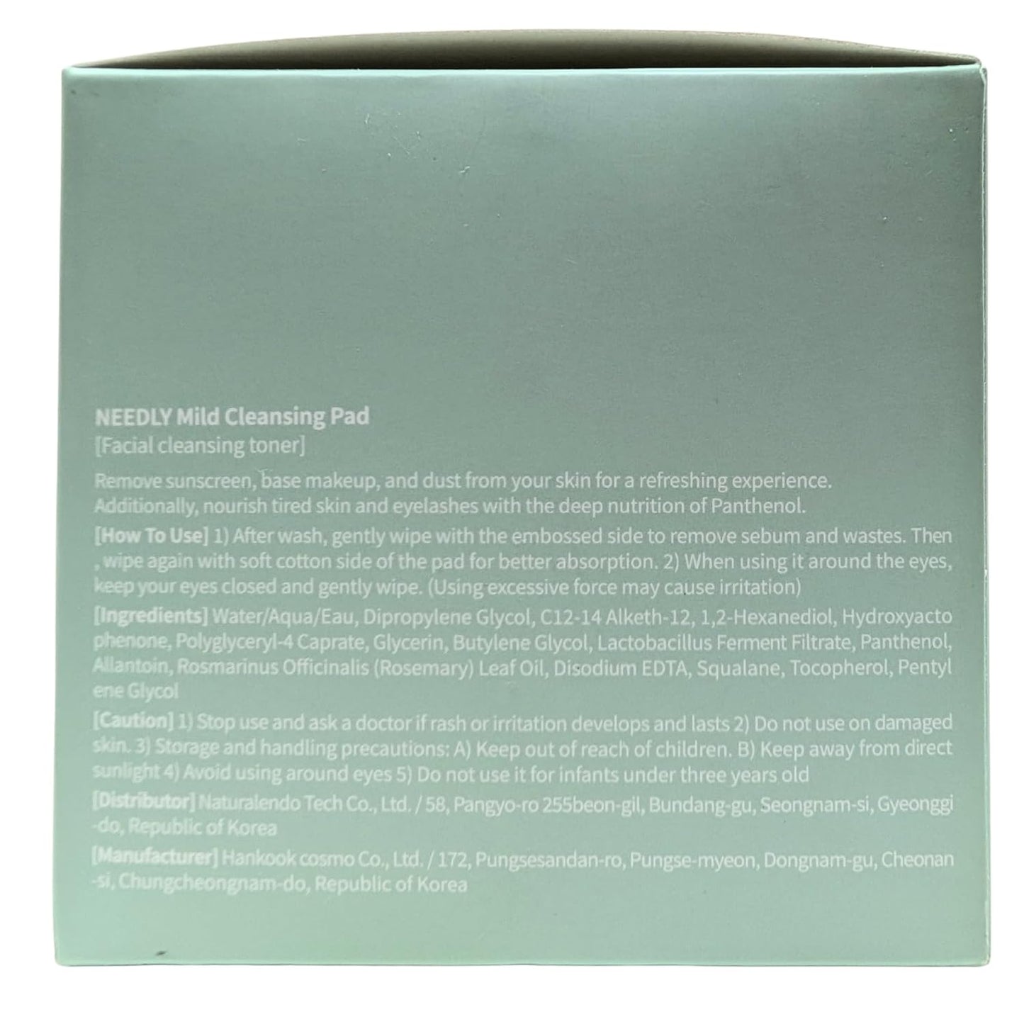 NEEDLY | Mild Cleansing Pad | Triple deep cleansing | One-step makeup remover | Barrier care cleanser for sensitive skin