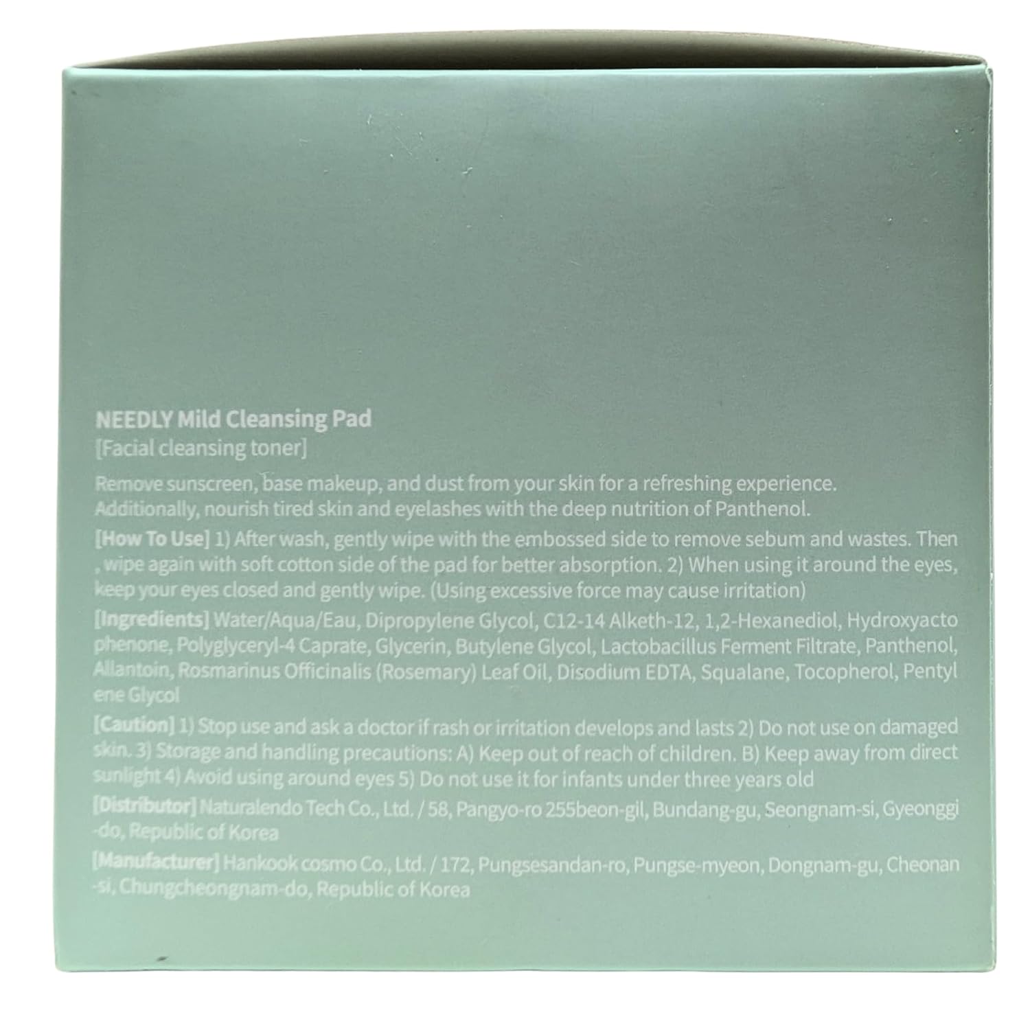 NEEDLY | Mild Cleansing Pad | Triple deep cleansing | One-step makeup remover | Barrier care cleanser for sensitive skin